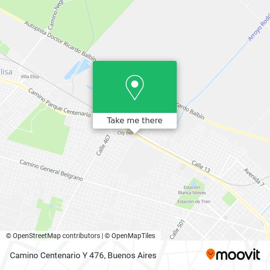 Camino Centenario Y 476 map