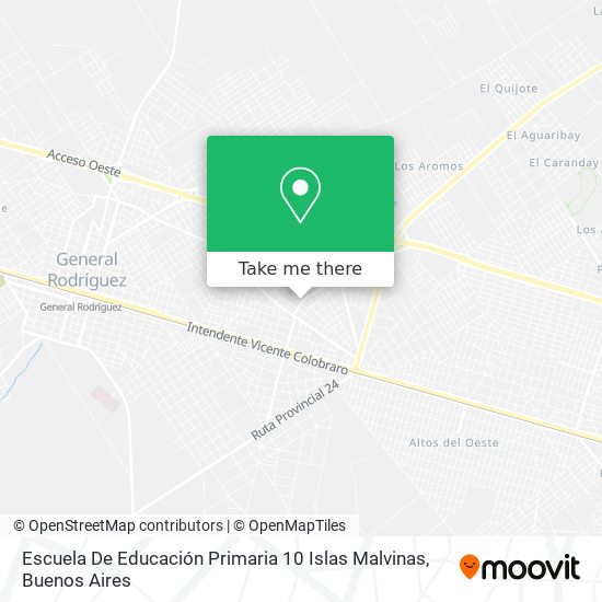 Mapa de Escuela De Educación Primaria 10 Islas Malvinas