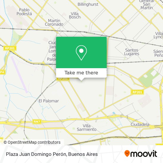 Mapa de Plaza Juan Domingo Perón