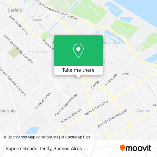 Supermercado Tendy map