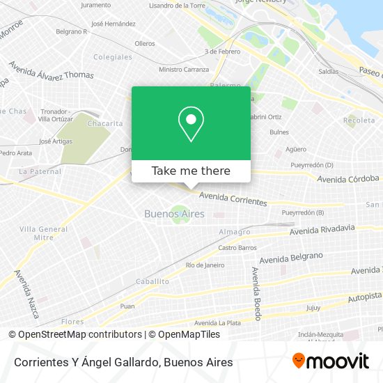 Corrientes Y Ángel Gallardo map