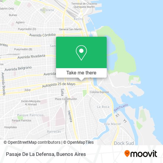 Pasaje De La Defensa map