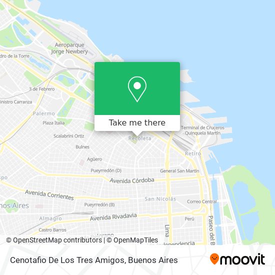 Cenotafio De Los Tres Amigos map