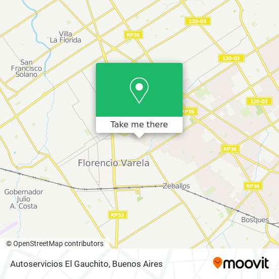 Autoservicios El Gauchito map