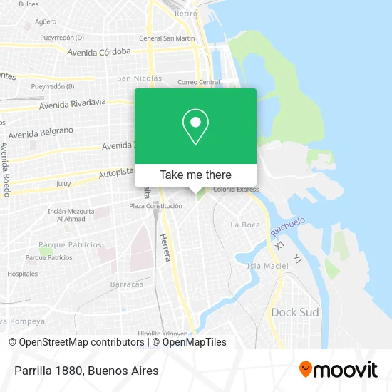 Parrilla 1880 map