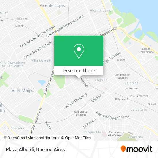 Plaza Alberdi map