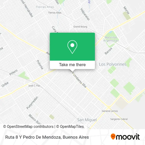 Ruta 8 Y Pedro De Mendoza map