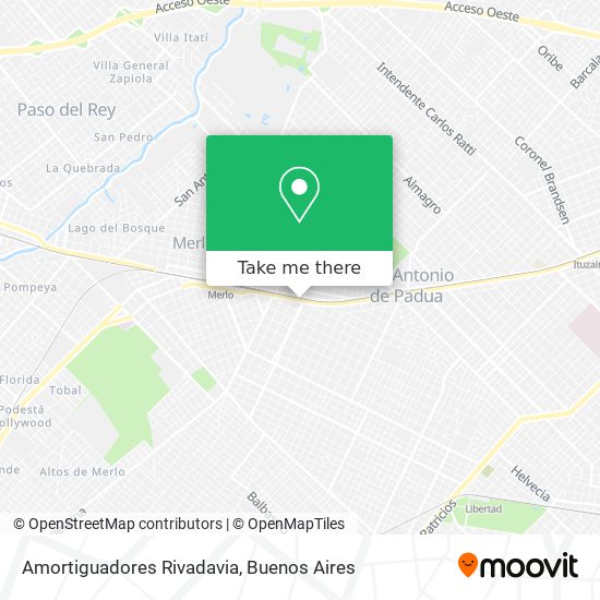 Amortiguadores Rivadavia map