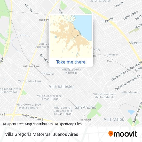 Villa Gregoria Matorras map