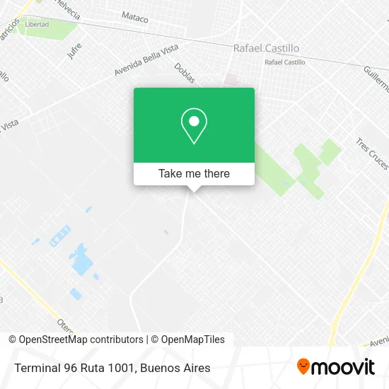 Mapa de Terminal 96 Ruta 1001