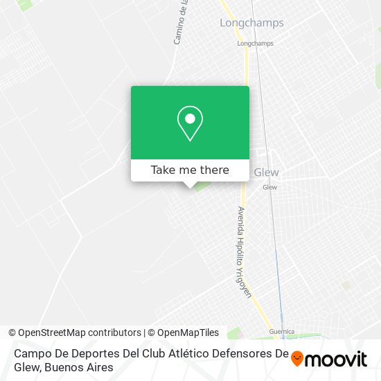 Campo De Deportes Del Club Atlético Defensores De Glew map