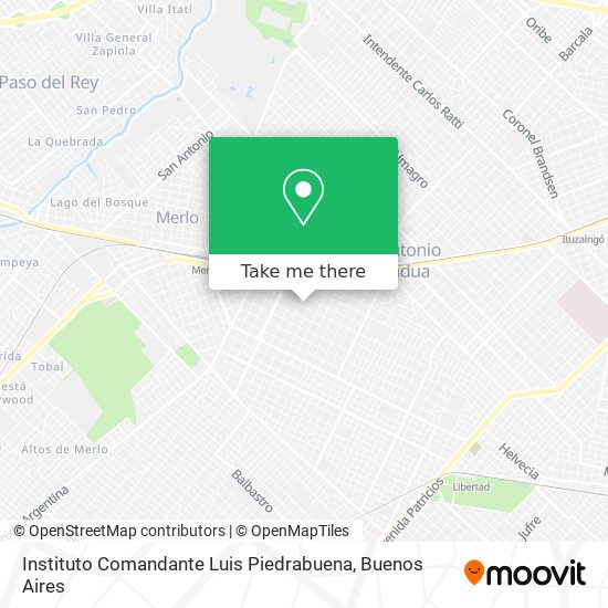 Mapa de Instituto Comandante Luis Piedrabuena