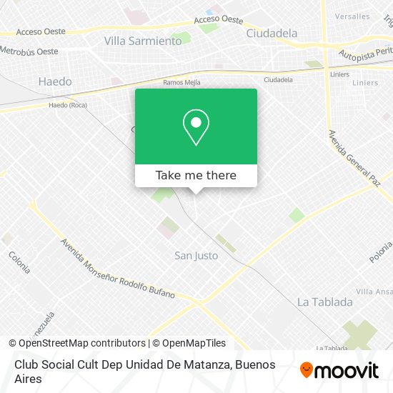 Club Social Cult Dep Unidad De Matanza map