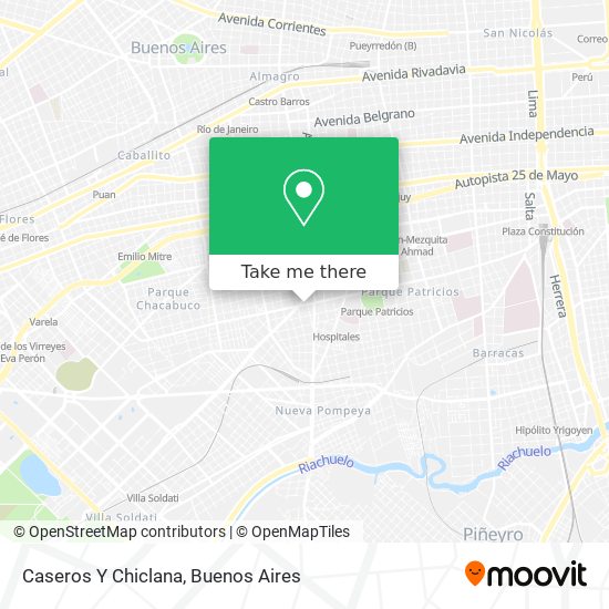 Caseros Y Chiclana map