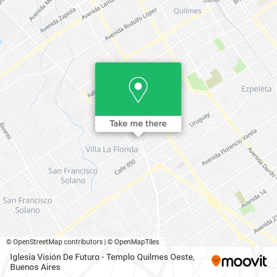 Iglesia Visión De Futuro - Templo Quilmes Oeste map