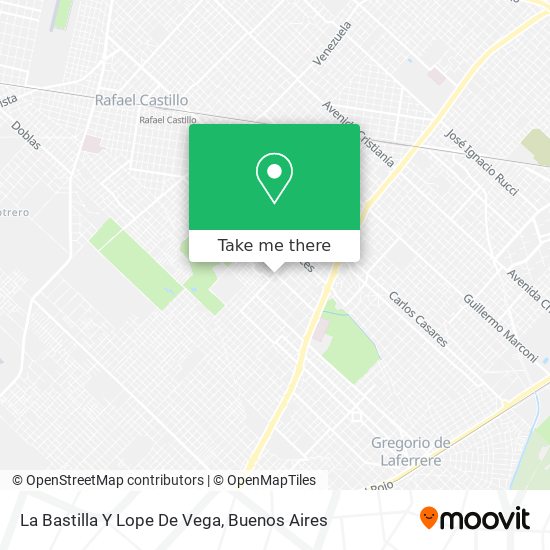 La Bastilla Y Lope De Vega map