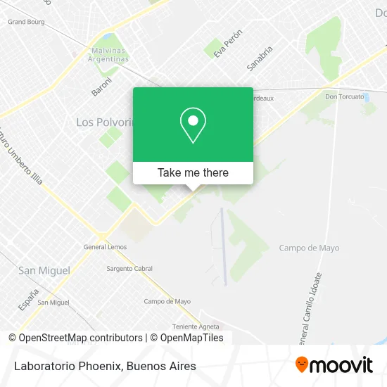 Laboratorio Phoenix map