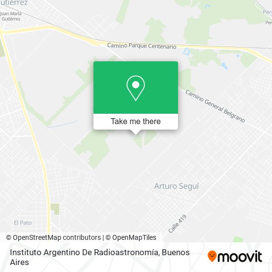 Mapa de Instituto Argentino De Radioastronomía