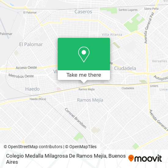 Colegio Medalla Milagrosa De Ramos Mejía map