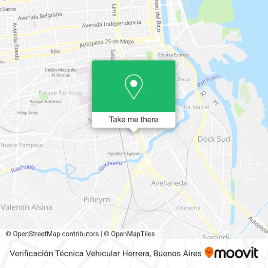 Verificación Técnica Vehicular Herrera map