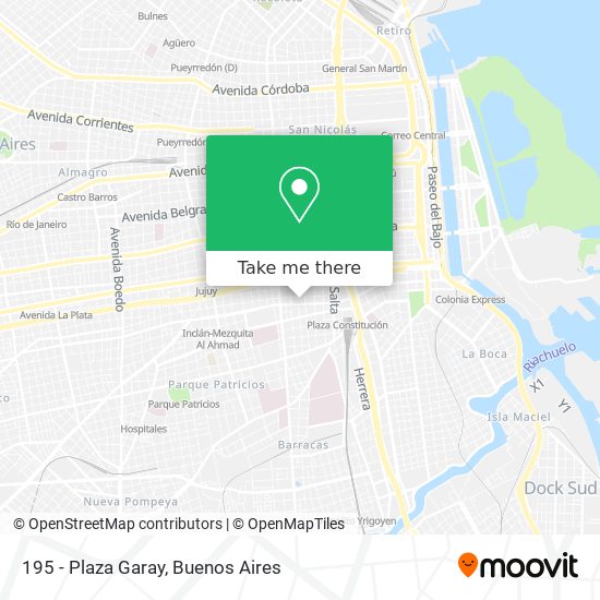 Mapa de 195 - Plaza Garay