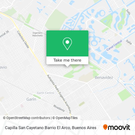 Mapa de Capilla San Cayetano Barrio El Arco