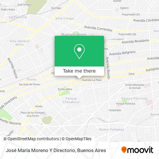 Mapa de José María Moreno Y Directorio