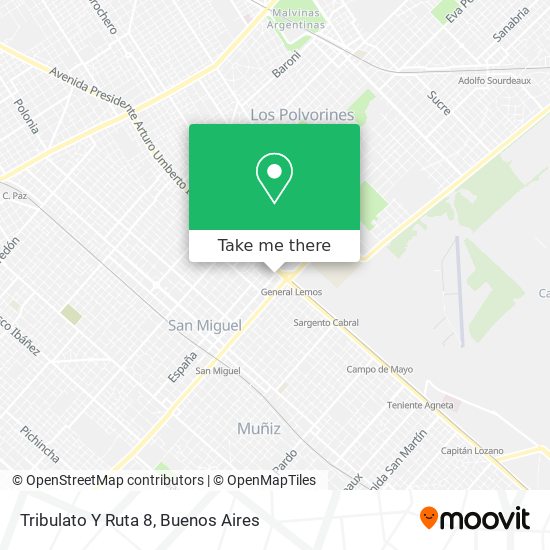 Tribulato Y Ruta 8 map