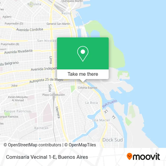 Mapa de Comisaría Vecinal 1-E