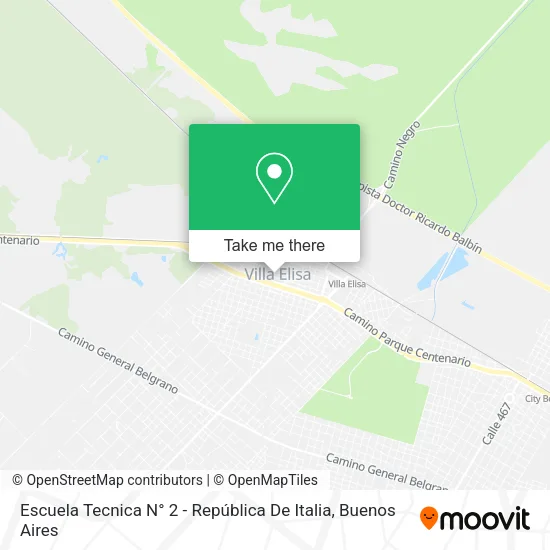 Mapa de Escuela Tecnica N° 2 - República De Italia