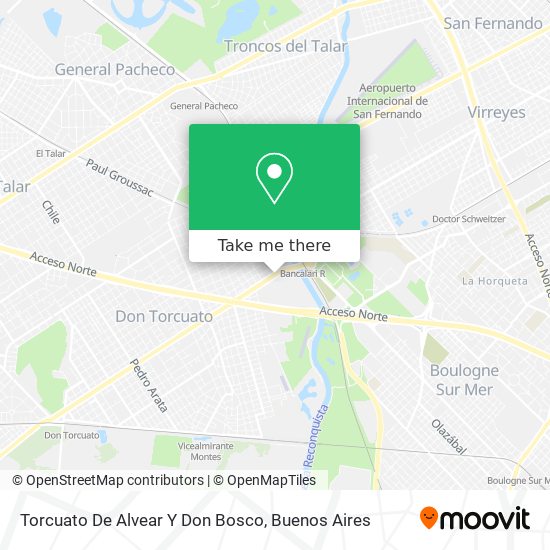 Torcuato De Alvear Y Don Bosco map