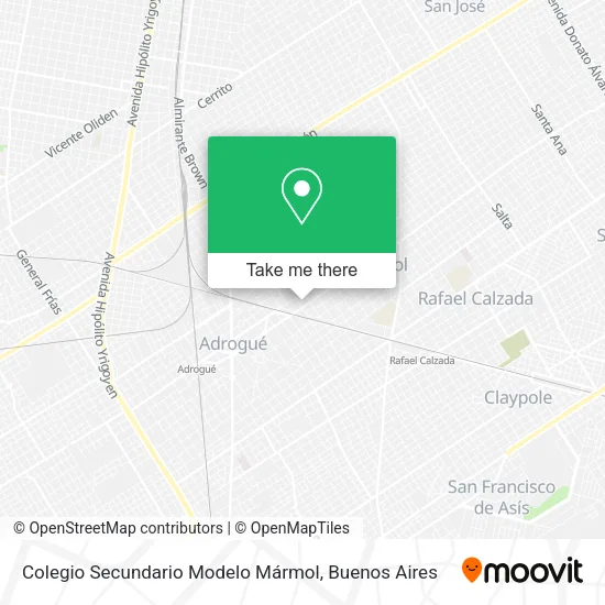 Mapa de Colegio Secundario Modelo Mármol