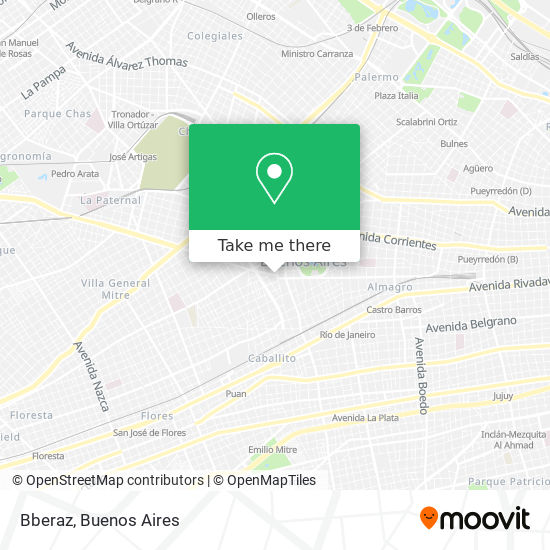 How to get to Bberaz in Distrito Federal by Colectivo, Train or Subte?