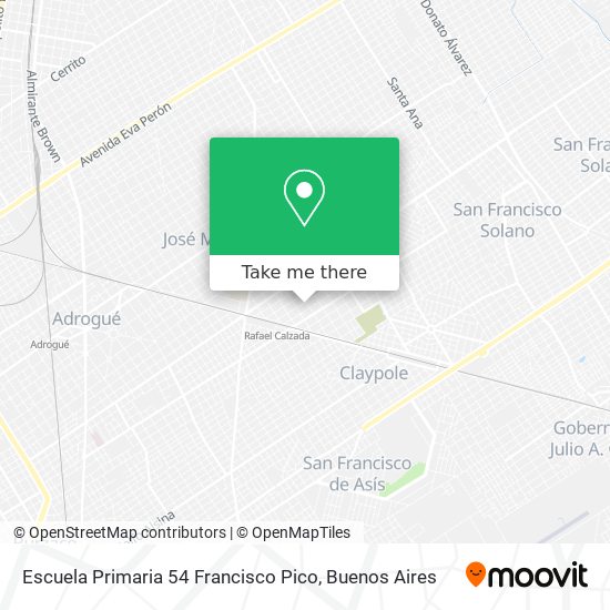 Escuela Primaria 54 Francisco Pico map