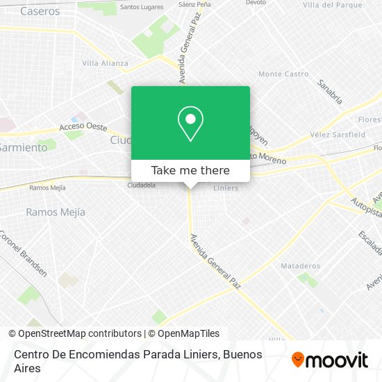 Centro De Encomiendas Parada Liniers map
