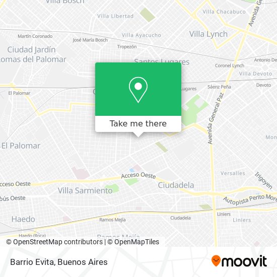 Barrio Evita map