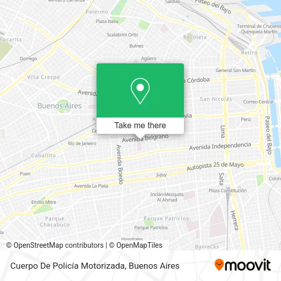 Mapa de Cuerpo De Policía Motorizada