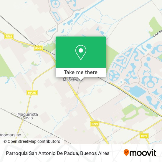 Mapa de Parroquia San Antonio De Padua