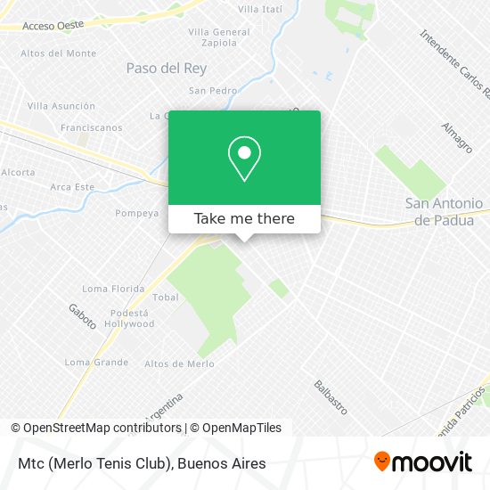 Mtc (Merlo Tenis Club) map
