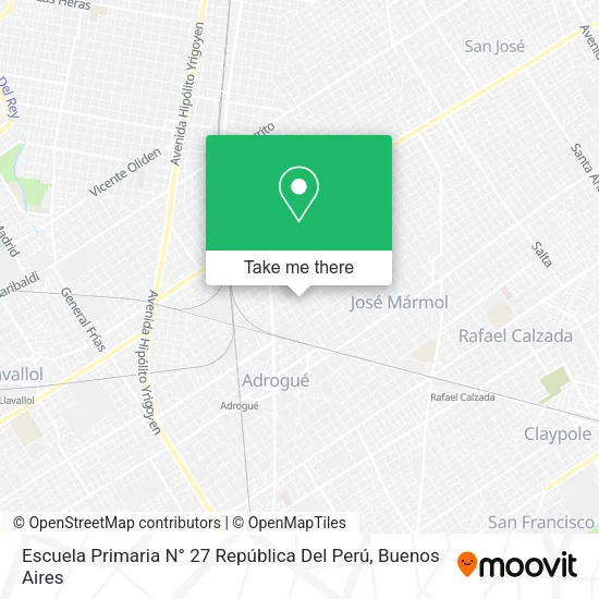 Mapa de Escuela Primaria N° 27 República Del Perú