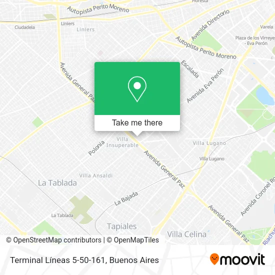 Mapa de Terminal Líneas 5-50-161