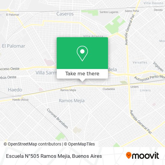 Mapa de Escuela N°505 Ramos Mejía