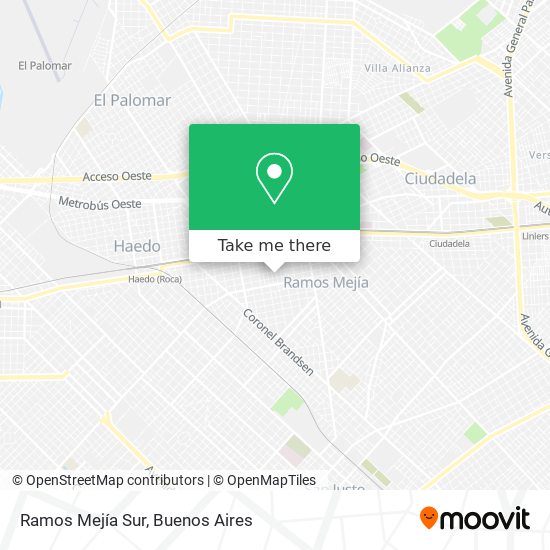 Ramos Mejía Sur map