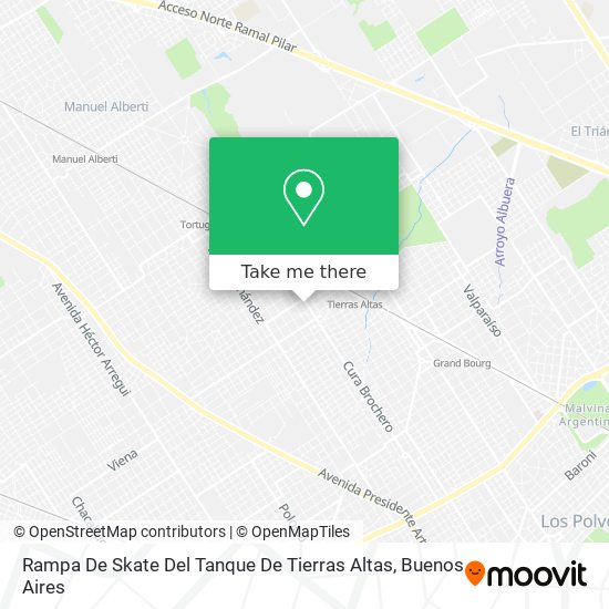Rampa De Skate Del Tanque De Tierras Altas map