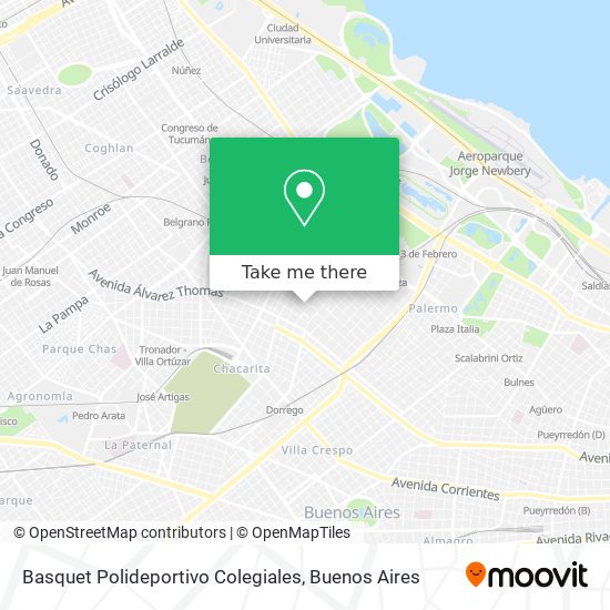 Mapa de Basquet Polideportivo Colegiales