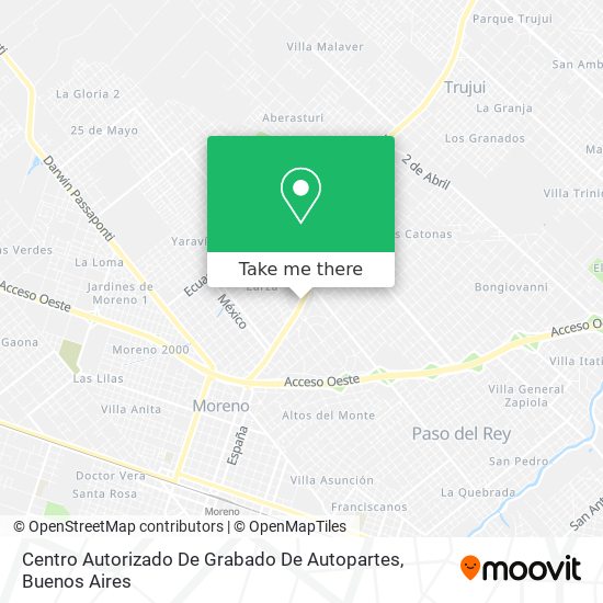Centro Autorizado De Grabado De Autopartes map