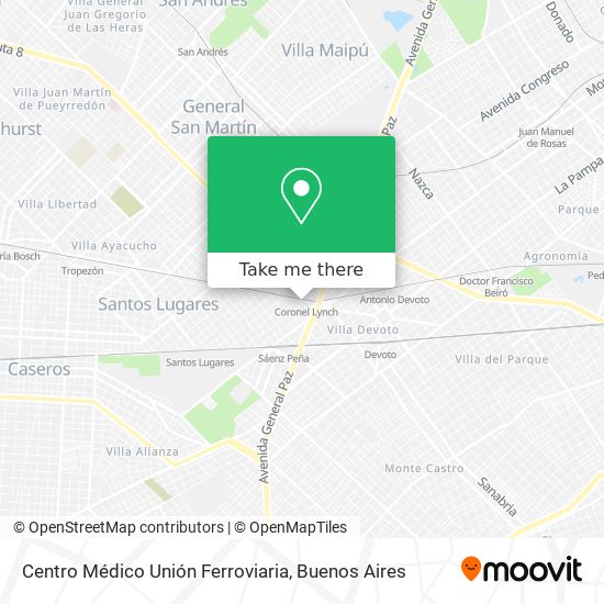 Centro Médico Unión Ferroviaria map