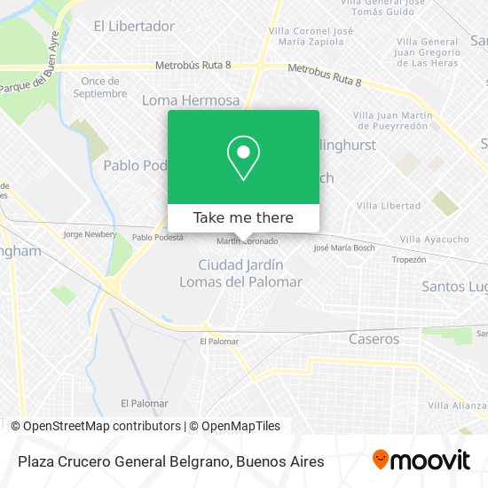 Mapa de Plaza Crucero General Belgrano