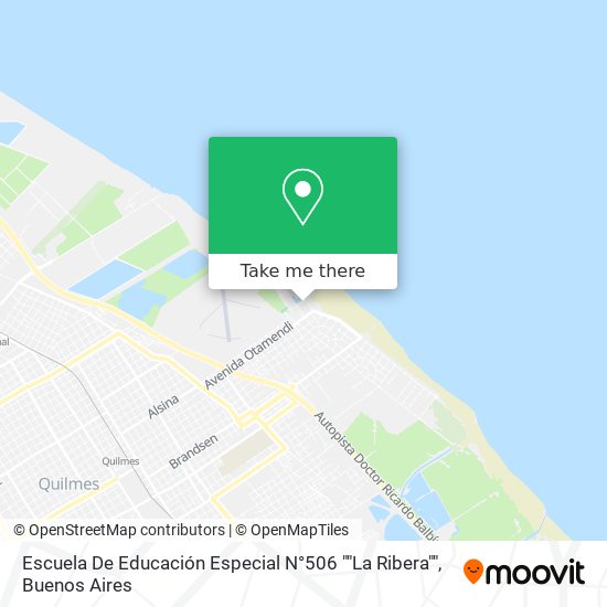 Mapa de Escuela De Educación Especial N°506 ""La Ribera""