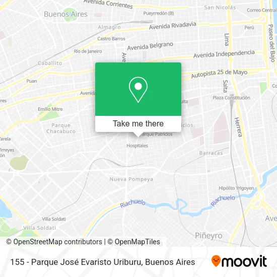 Mapa de 155 - Parque José Evaristo Uriburu